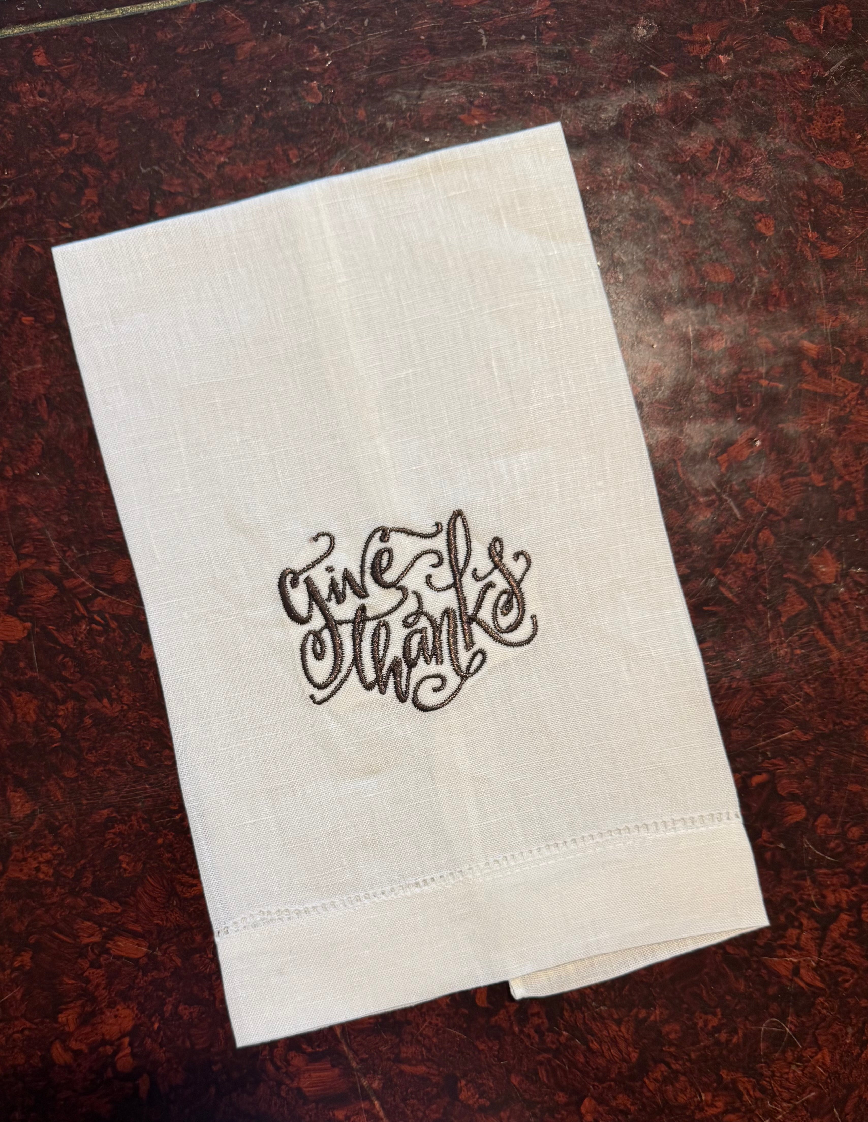 Give Thanks Tea Towel