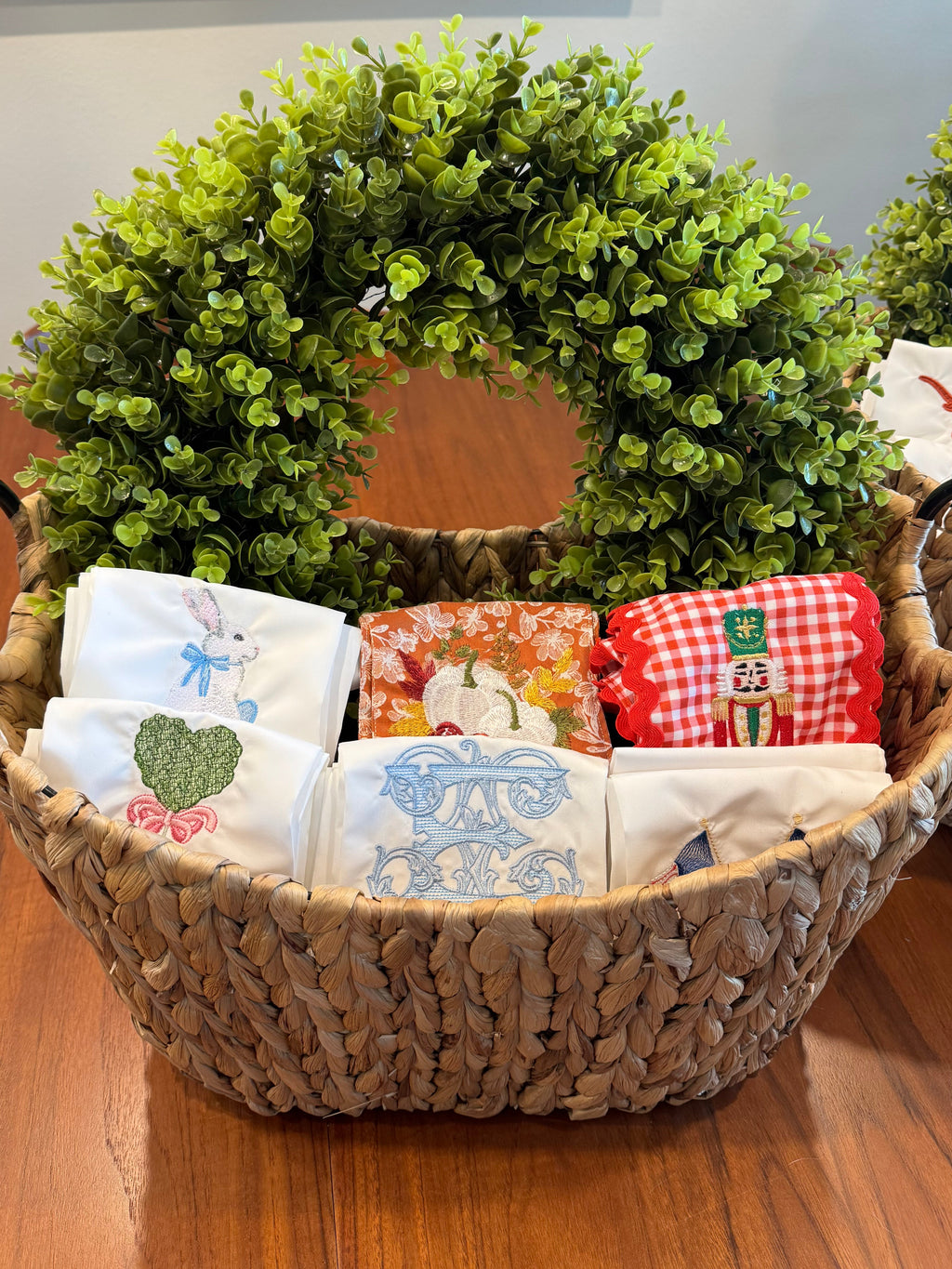 Set of 6 Personalized Wreath Sash Bundle