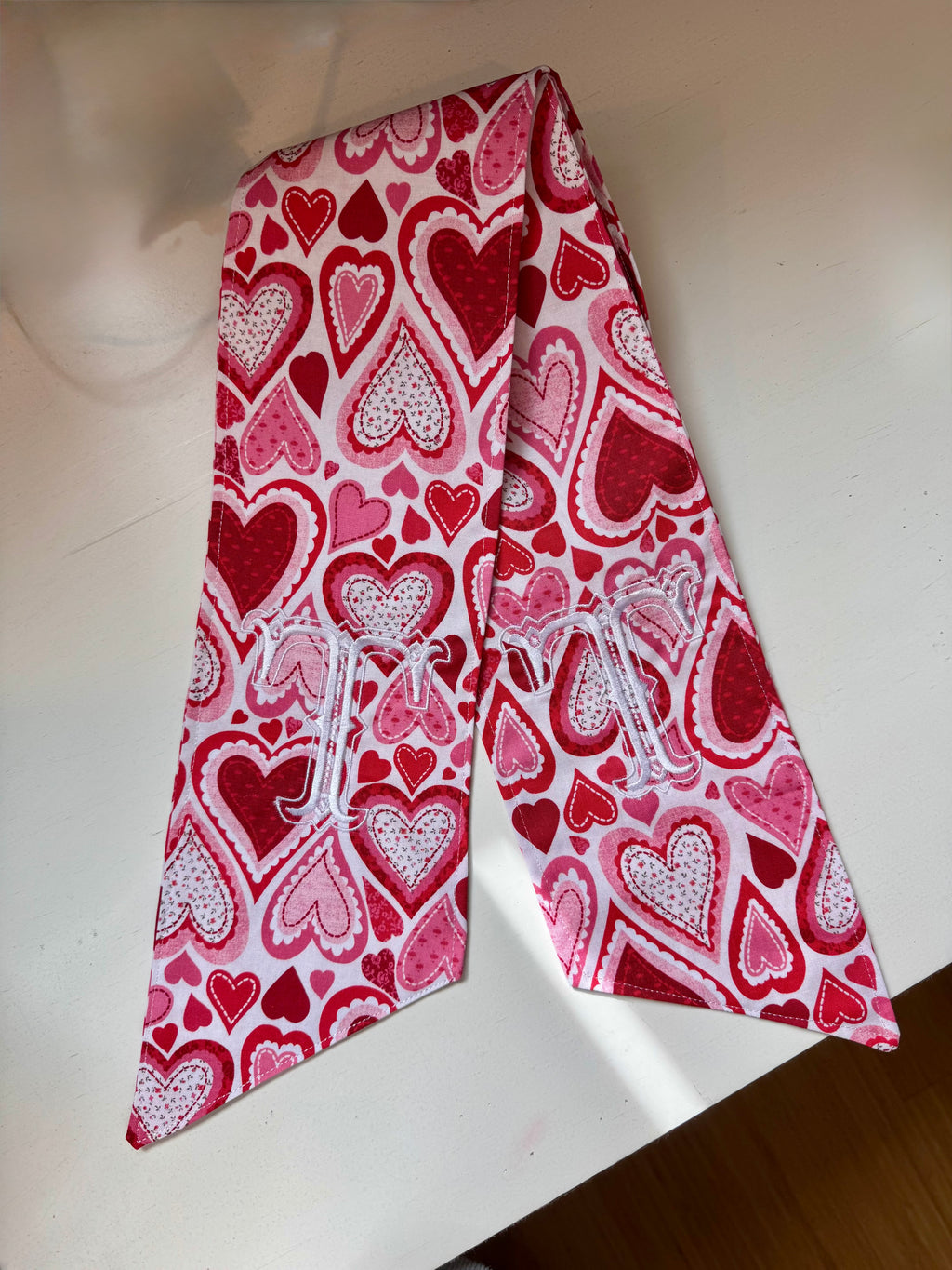 Valentines Day Heart Wreath Sash